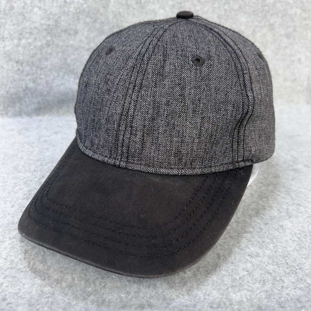 Starter Adjustable Baseball Cap Hat Gray Black Tonal Logo OSFM Strapback